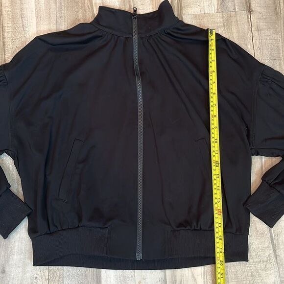 Cabi zip lightweight bomber jacket sweatshirt size small puff sleeves - Picture 7 of 9